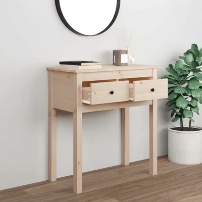 Image de vidaXL Table de console 70x35x75 cm Pin massif - Table de console - Tables de console - Console - Table