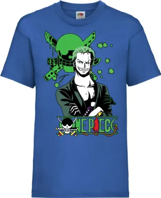 Produktbild von Kinder T-Shirt One Manga Piece Anime Roronoa Zoro 03 Zoro, 5-6 Jahr - 116 / Blau
