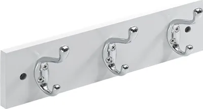 Produktbild von Hettich Garderobenleiste 3 Haken 30,0 x 8,0 x 7,5 cm weiß