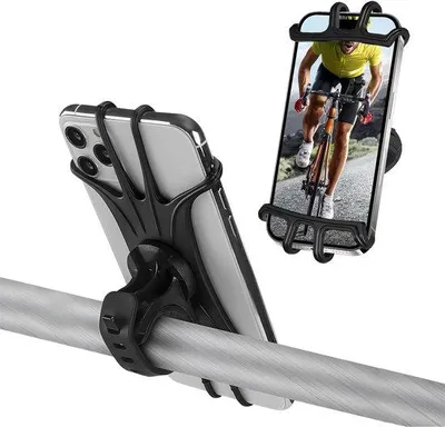 Productafbeelding van Fiets Telefoonhouder - 360° Rotatable, Verstelbaar met Strap