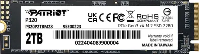 Produktbild von P320 2 TB (PCIe 3.0 x4, NVMe 1.3, M.2 2280)