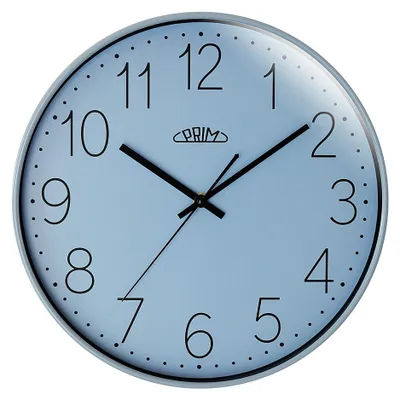 Produktbild von PRIM Voilà Wanduhr Kunststoff lautlos Blau 34,5 cm