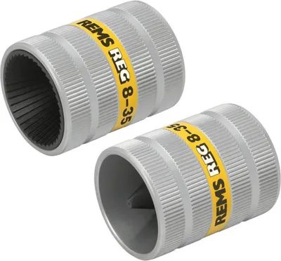 Two pipe deburring tools are shown against a white background.