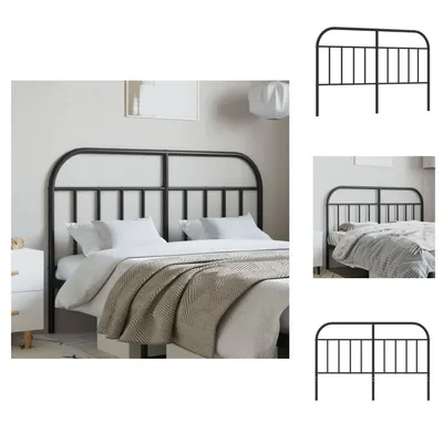 Produktbild von vidaXL Kopfteil Metall Schwarz 135 cm -  Kopf- & Fußenden