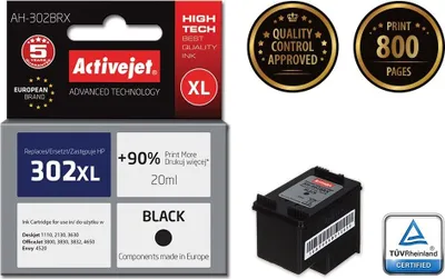 Immagine prodotto di Activejet Zamiennik tuszu do drukarki HP 302XL czarny 20 ml