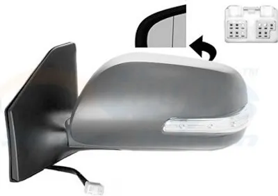 Produktbild von VAN WEZEL 5311817 Außenspiegel Seitenspiegel Links für TOYOTA AVENSIS Kombi (T25) Asphärisch Beheizt Grundiert