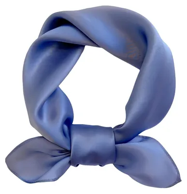 Immagine prodotto di Sciarpa in seta di gelso al 100% da donna, color blu polvere