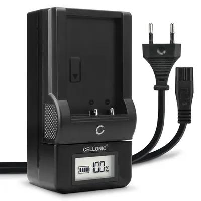 Ladegerät kompatibel mit Panasonic DMW-BLC12E, Schnellladung, schwarz