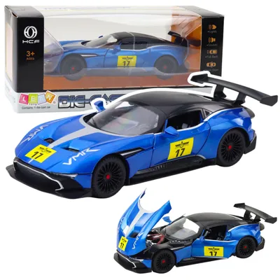 Produktbild von Metall Sportwagen Lichter Sounds Drive Blau 1:22