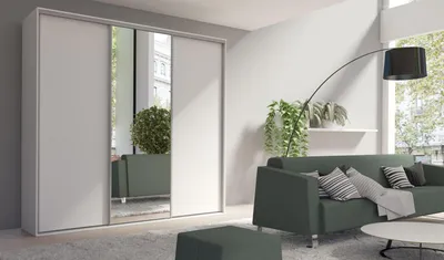 Obrázek produktu pro Zrcadlová šatní skříň 277 cm AMBOY 9 - bílá