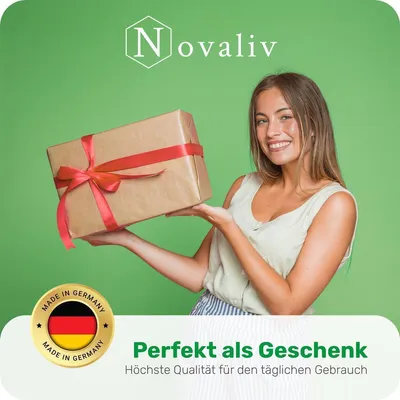 Produktbild von Novaliv 2x Brotkasten mit Deckel 32x20x16,5cm Brotbox für Brotaufbewahrung Brotkasten Holz für Brot frischhalten 7,3L Brotkasten schwarz Brot box für Brot Aufbewahrungsbox mit Holzdeckel