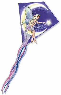 Zdjęcie produktu dla Latawiec Knoop Kites „Diamantowa wróżka” z ogonem, 85 x 75 cm, dla dzieci
