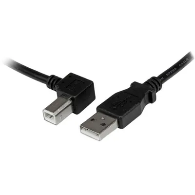 Produktbild von StarTech.com USB 2.0 Kabel A auf B links gewinkelt 2 m Schwarz