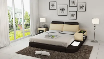 Produktbild von Bett mit USB Polsterbett Luxusbett Doppelbett Ehebett Betten 140/160/180 LB8804