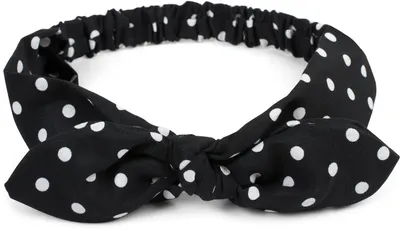 Produktbild von styleBREAKER Damen Haarband mit Punkte Muster, Schleife und Gummizug, Stirnband, Headband, Pinup, Rockabilly, Haarschmuck 04026036