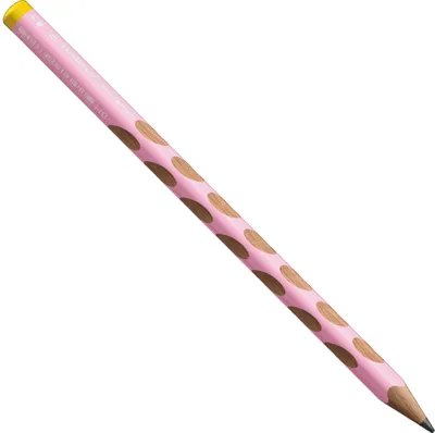 Produktbild von Ergonomischer Dreikant-Bleistift für Linkshänder - STABILO EASYgraph in pastellpink- Einzelstift - Härtegrad HB