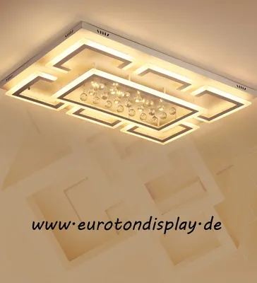 Produktbild von LED Deckenleuchte XW803 95x65 cm 125W mit Fernbedienung die Lichtfarbe/Helligkeit einstellbar dimmbar A+LED Wohnzimmerleuchte Kronleuchte Pendelleuchte Deckenlampe Deckenstrahler