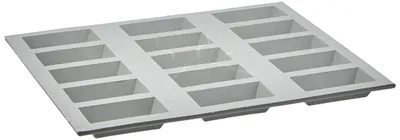 Productafbeelding van DeBuyer 1852.21D Mini-vormen, siliconen, grijs, 21 x 17,5 x 1 cm