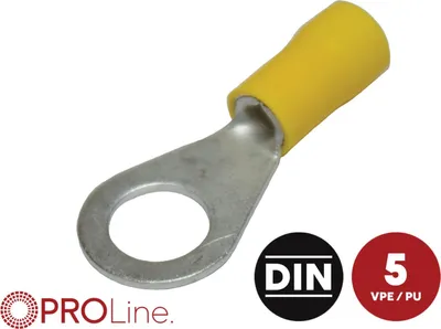 Produktbild von Ringkabelschuh 4,0mm²-6,0mm²/8,4mm gelb 5 Stück