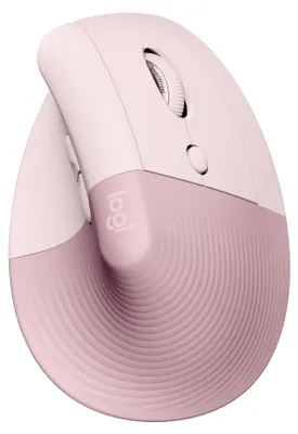 Produktbild von Logitech Lift, rechts, Vertikale Ausführung, Optisch, RF Wireless + Bluetooth, 4000 DPI, Pink