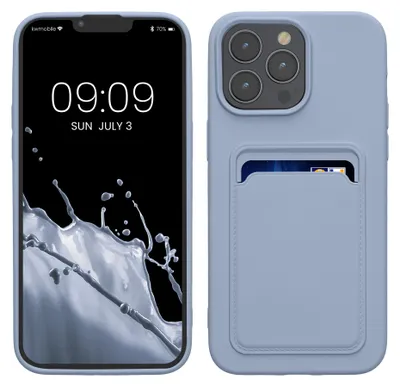 Produktbild von kwmobile Handyhülle für Apple iPhone 15 Pro Max Hülle mit Kartenfach - TPU Case - Kabelloses Laden - Schutzhülle Cover in Lavendel