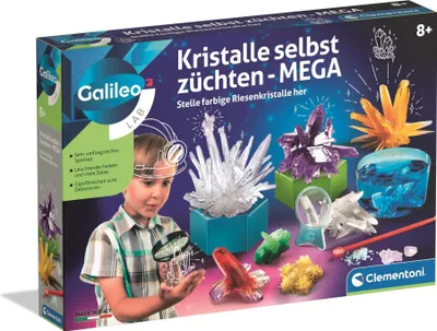 Produktbild von Clementoni Galileo Lab Kristalle selbst züchten Mega, Experimentier-Set, Mineralogie, 8 Jahr(e)
