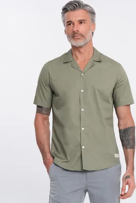 Zdjęcie produktu dla Ombre Clothing Koszulka męska z krótkim rękawem Nisedes khaki XXL