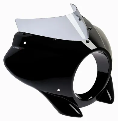 Obrázek produktu pro Přední štít Puig Mirage, rozměry 460 x 530 mm, s homologací (ABE) pro motocykly Kawasaki Eliminator 500 SE a Eliminator 500, modelové roky 2024-2026