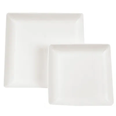 Image de 10x NATUREStar 410180Teller Eleganza quadratisch 170 x 170 mm Zuckerrohr weiß