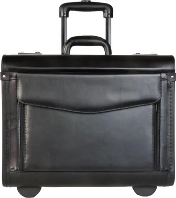 Produktbild von Leder Pilotentrolley Aktentrolley Lehrerkoffer Pilotenkoffer 46 cm Bowatex