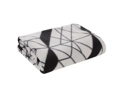 Image de Eurofirany Couvre-lit en microfibre 150x200 Geo 01 blanc noir géométrique D91 A