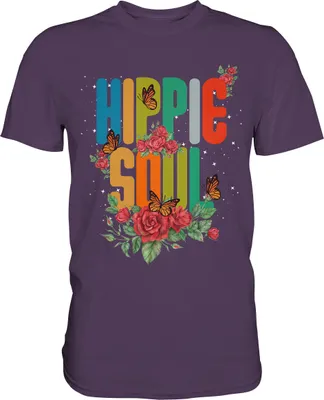 Produktbild von Frauen Hippie Schmetterling T-Shirt – Urban Purple / XL