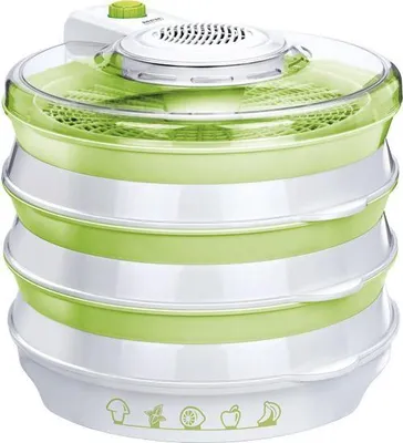 A food dehydrator with multiple stacked trays.