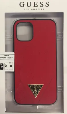 Produktbild von Guess Saffiano V - iPhone 12 Mini Hlle (Rot)