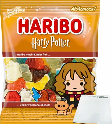 Produktbild von Haribo Harry Potter Hermine Edition (160g Beutel) + usy Block