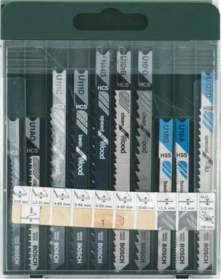 Produktbild von Bosch Stichsägeblatt-Set U-Schaft 10-teilig Holz und Metall Universal