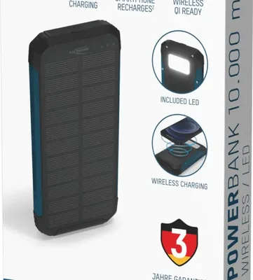 Obrázek produktu pro Ansmann PB212W, 10000 mAh, Lithium-polymerová (LiPo), 10,5 W, Černá, Modrá