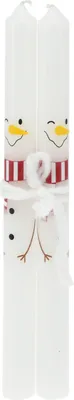Productafbeelding van Adventskaars met sneeuwpopmotief (2,2 x 25 cm)