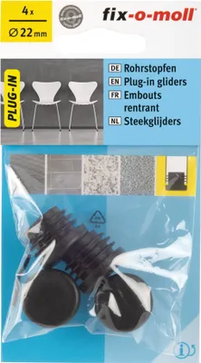 Produktbild von Rohrstopfen rund 22mm schwarz fix-o-moll