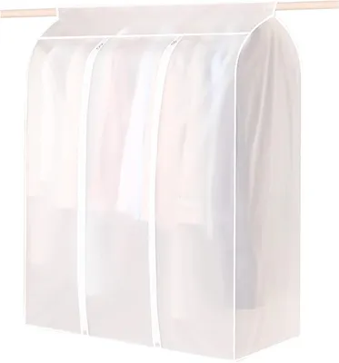 Produktbild von Kleidersäcke - transparente staubdichte Kleiderschutzhüllen - 90x100x50 cm - Staubdicht,wasserdicht - Anzughüllen - für Schrank & Garderobe, Anzug