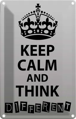 Produktbild von vianmo Blechschild 30x20 cm Keep Calm think different Yoga