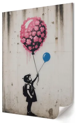 Produktbild von Graffiti-Kind- Kunstdruck A3 (29x42 cm) - Ausdrucksstark, Popkultur- Wandbild für Wohnzimmer Schlafzimmer & Flur, Modernes Poster Wanddeko, Ungerahmt