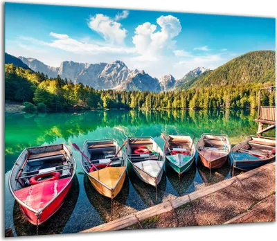 Produktbild von Herdabdeckplatten Glaskeramikkochfeld-Abdeckung Spritzschutz Glas 60x52cm Landschaft