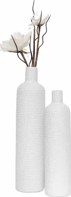 Produktbild von Dekovase Tischdeko Weiß Blumenvasen flaschenform Wohnzimmer Schlafzimmer 40cm