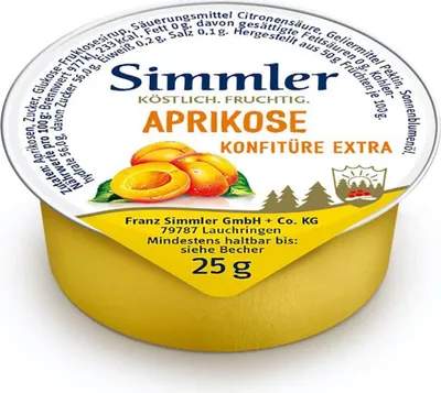 Produktbild von Simmler Aprikosen-Konfitüre Extra 100x25g