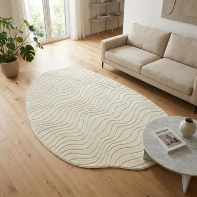 Zdjęcie produktu dla Omgoods - Dywan kremowy, 180 x 120 cm, krótki włos