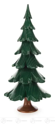 Produktbild von Massivholzbaum grün lasiert (19cm) von Dregeno Seiffen