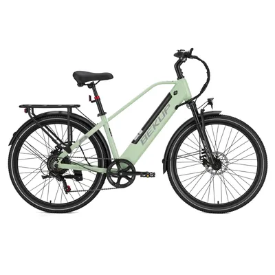 Produktbild von Bekup V2 E-BIKE, 26-Zoll-Rahmen aus hochkohlenstoffhaltigem Stahl, 36-V-14,5-Ah-Akku, 75 km Reichweite, Shimano 7S, E-Bike für Damen und Herren  Grün