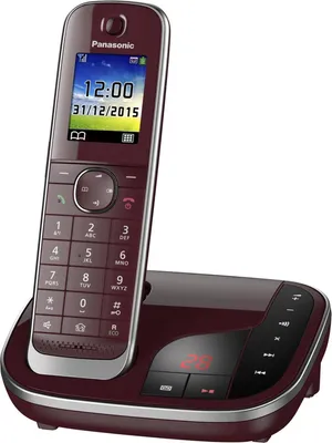 Produktbild von Panasonic KX-TGJ320GR Strahlungsarmes Schnurlostelefon mit Anrufbeantworter, Farbdisplay, Rufnummernanzeige, 18h Sprechzeit, 12 Tage Standby, Freisprechfunktion, Babyfon-Funktion, DECT