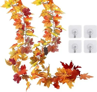 Immagine prodotto di Decorazioni autunnali: foglie di acero artificiali, 36 m, per la casa